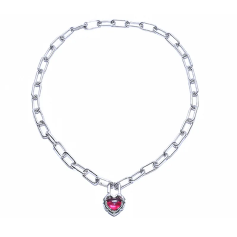 

LONDANY ожерелье красное любовь ожерелье сердце подвеска ins жемчуг Любовь Замок Ожерелье