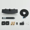 Black Waterfall Bathtub Shower Faucets Wall Mount Shower With Handheld Shower Mixer Tap Faucets Hot Cold Bath Shower Tap 6