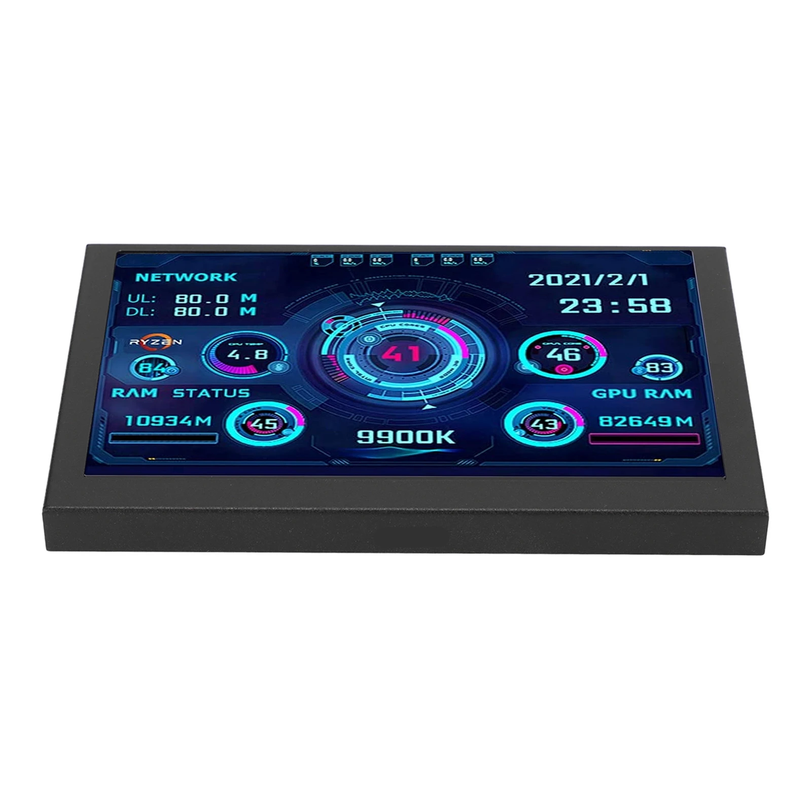미니 ITX PC 케이스 모니터, PC CPU 데이터 모니터, 5 인치 IPS USB C 타입, AIDA64 온도 디스플레이, PC CPU GPU 데이터 모니터