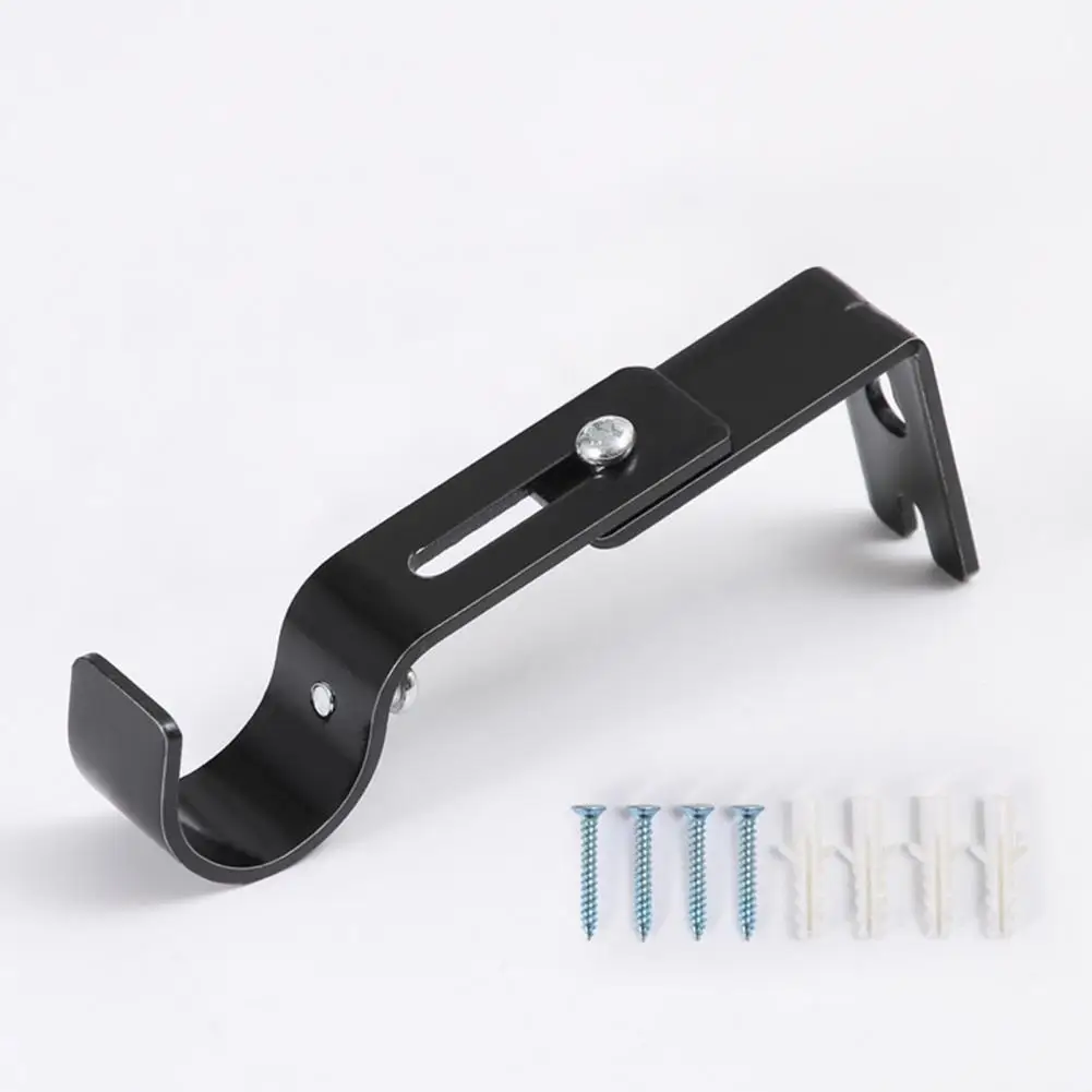 Universal Drapes Pole Fixing Bracket Curtain Accessories Anti-deformed Curtain Rod Holder Wall-mounted 1 Set