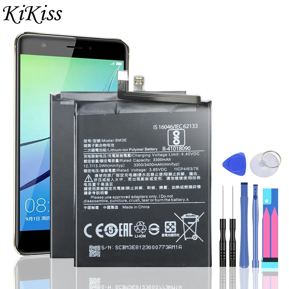 

BM3E, 3400mAh, Battery For Xiaomi Mi 8, Mi8, M8, MI 8, BN32, + Tools