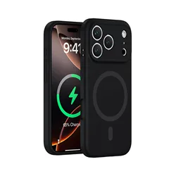 Premium Air Liquid Silicone Soft Cover with Wireless Charging Capability - iPhone 18 Pro Max (Black)