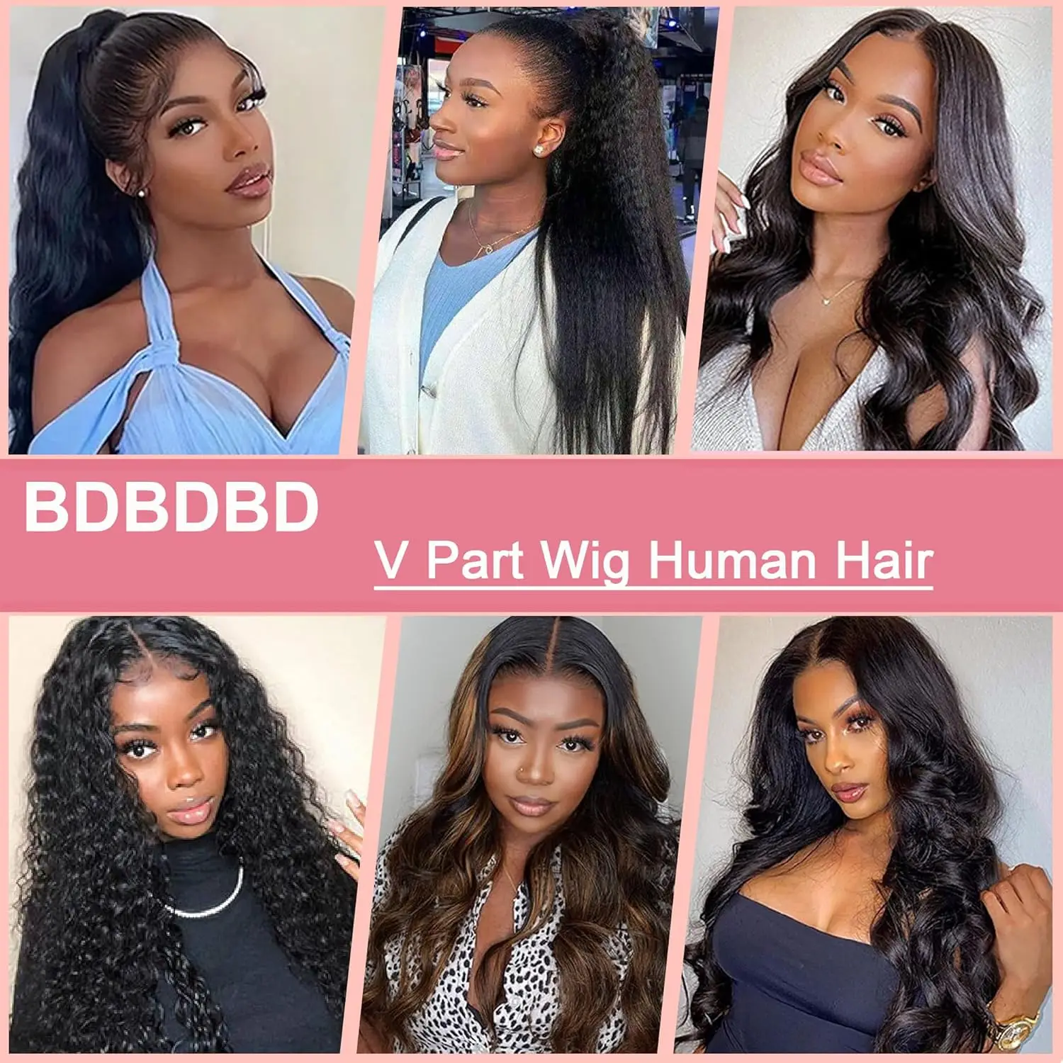 Body Wave 1B/30 Highlight V Part Wig 230 Density Loose Wave Human Hair Wig V Shape Clip in Half Wigs No Leave Out No Sew In 4
