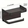 1pc Toilet Paper Holder - Space-Saving Wall-Mounted Perforated Storage Rack with Toilet Manager Holder 6