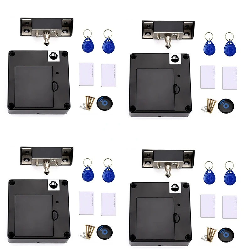 1/4 Pieces Smart Drawer Induction Cabinet Lock RFID Card Smart Electronic Lock Wardrobe Furniture Sauna Cabinet Locker Lock