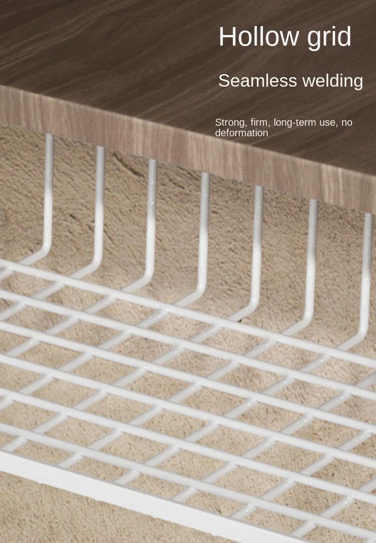 Metal Iron Kitchen Organizer Shelf Cabinet Hanging Basket Rack Desk Cabinet Storage Rack Under Table Hanging Mesh Basket