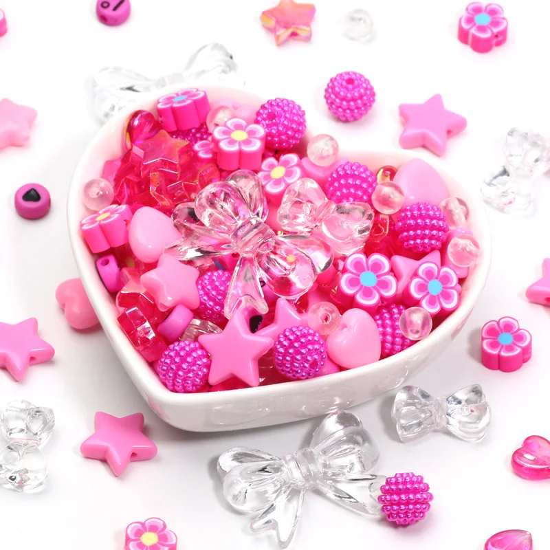 thumbnail image 1 of Cuentas acrílicas de estilo 45 de 20 g con forma de oso, corazón, lazo, flor, sueltas, para hacer pulseras, cadenas de teléfono hechas a mano, accesorios para hacer joyas, 1 of 5