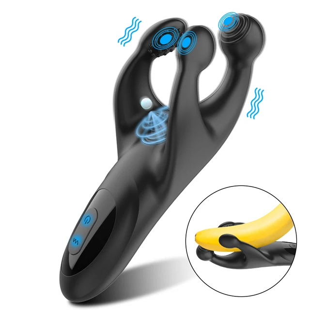 10-Frequenz-Vibrator für Männer, Penis DelayTrainer, Übungsgerät, vibrierender Eichelstimulator, Massagegerät, männliches Sexspielzeug, Erwachsener Masturbator