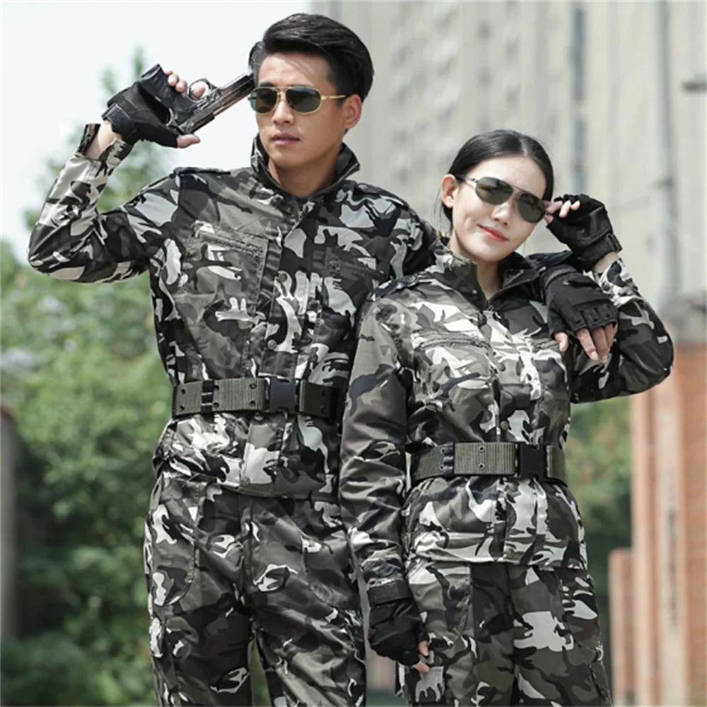 Military Uniform Snow Camouflage Army Combat Shirt Uniforme Militar  Tactical Suit Clothing CS Softair Men Working Clothes Female