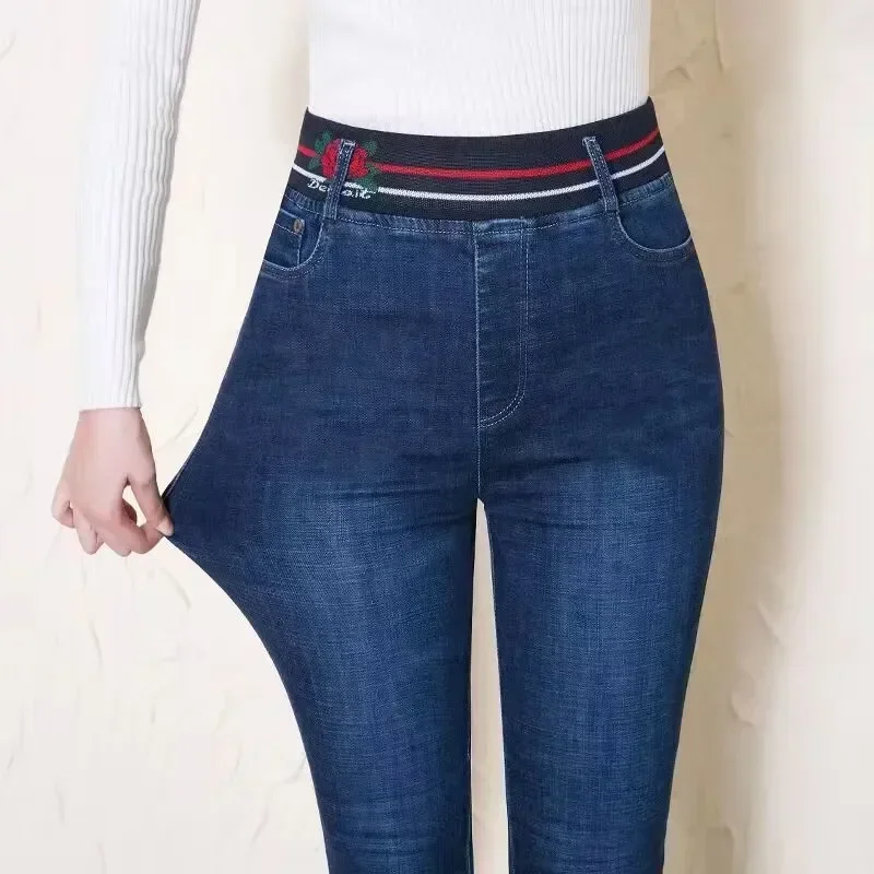 Jeans Oversize 26-38 Slim Denim Pants Women's High Waist Skinny - Main Image