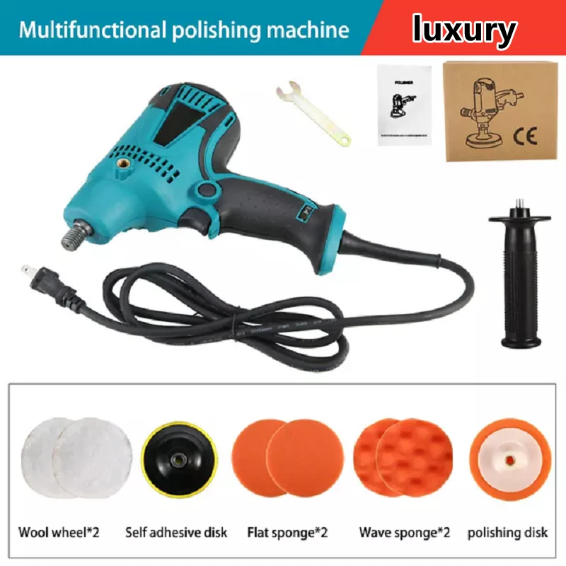 220V 500W Grinder Polishing Machine Poilsh Adjustable Speed Car Electric Polisher Waxing Machine Auto Furniture Polishing Tool