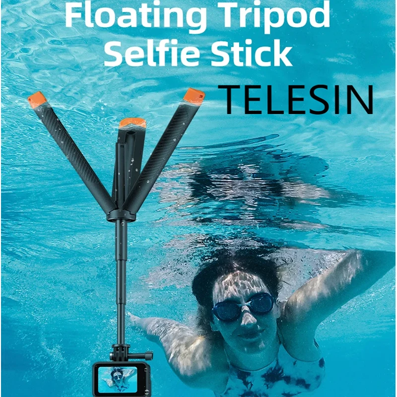 Bastão Selfie Telesin 1,2m - Extensão Suave Para Câmeras Action