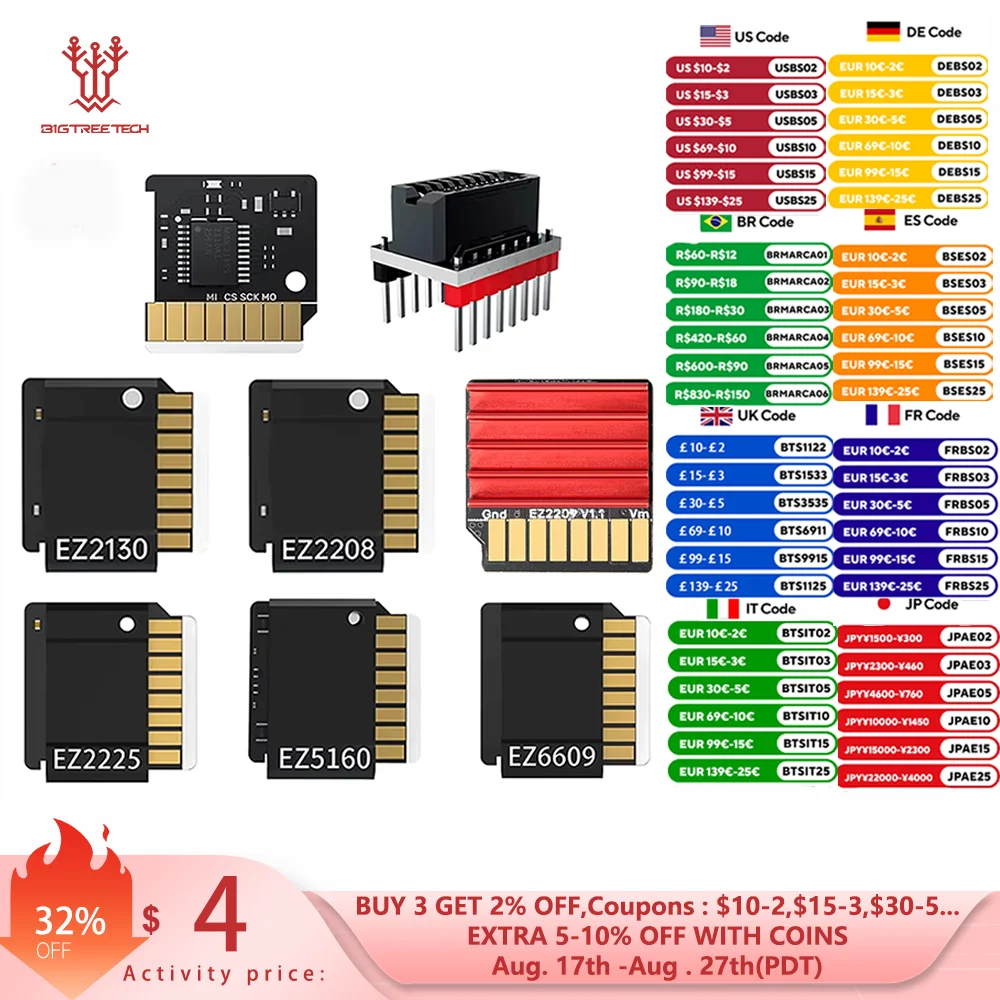 BIGTREETECH EZ2209 EZ5160 plug-in Driver And EZ-Driver Connector
