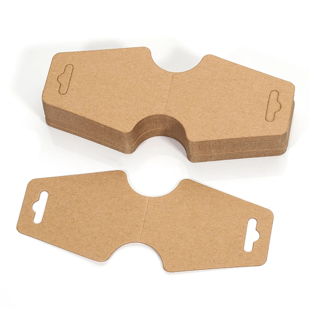 50pcs Display Cards for Necklace Bracelet Earrings Ear Studs Cardboard Package Hair Clips White Craft Hang Tag Card Wholesale