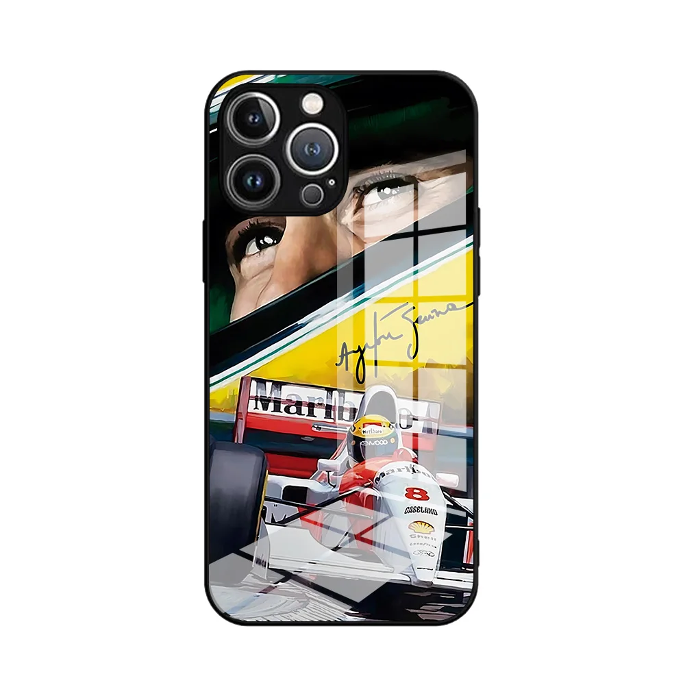 Coque téléphone Ayrton Senna F1 pour iPhone 16 16e 15 14 13 12 Mini 11 Pro XS Max XR - Photo 13 sur 17