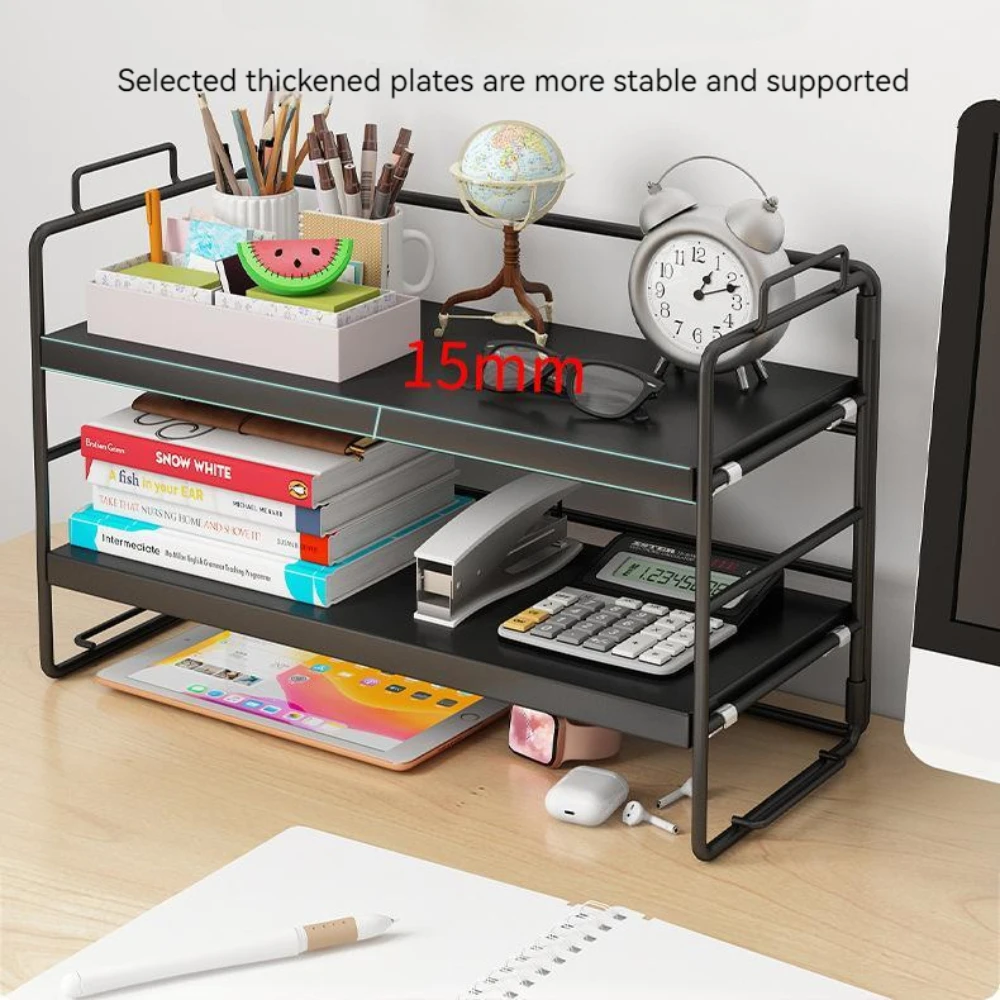 Book Display Stand Desktop Bookshelf Small Book Rack on Desk Countertop Simple Storage Shelf for Office Desk Multi Story Dormitory Bookshelves