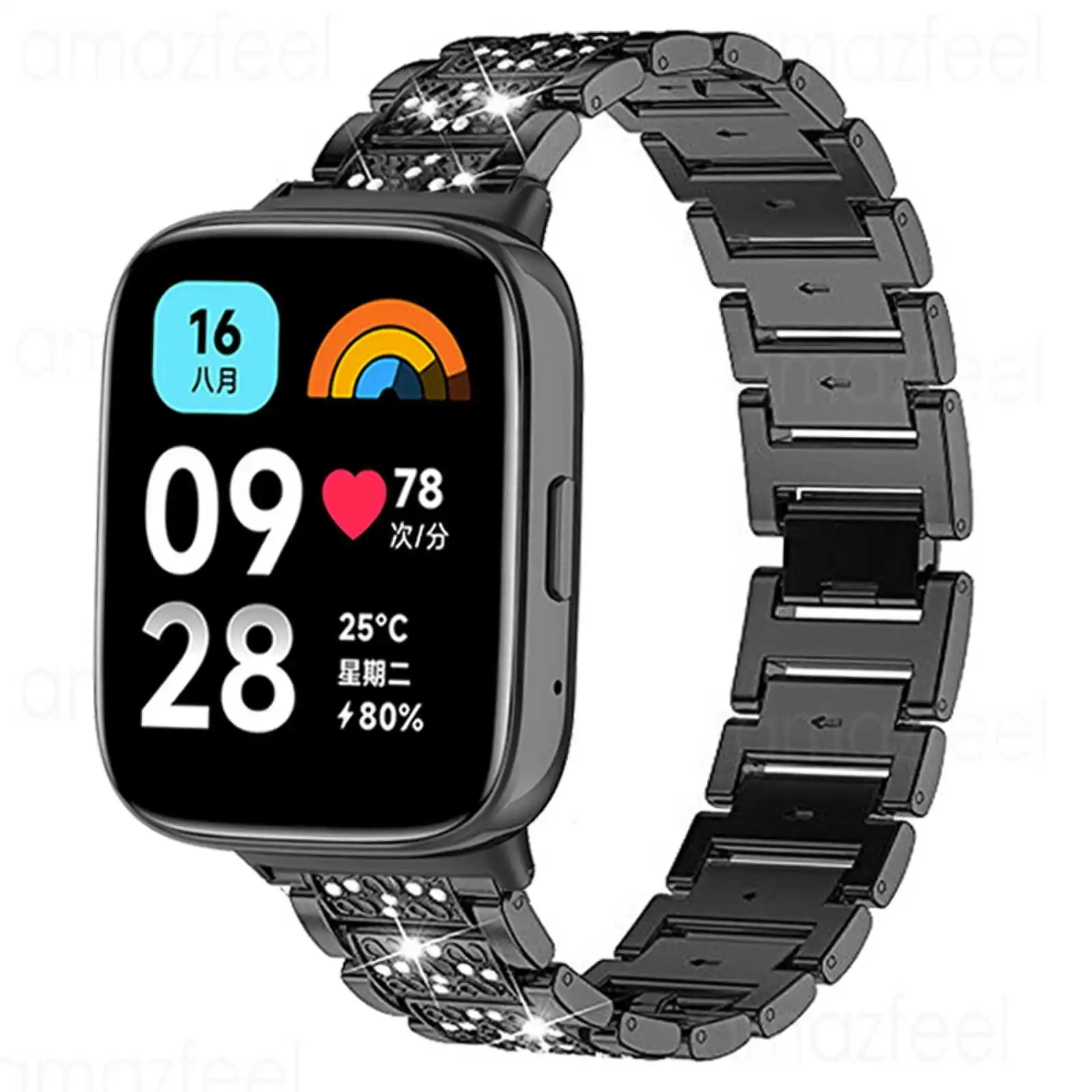 Cinturino In Metallo Per Redmi Watch 3 Active Smartwatch Correa Diamond Wristbands Sostituzione Per Redmi Watch 3 Active Fashion Bracelet
