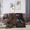 Fashion B-BearbricksS Printed comfortable and soft sofa living room bedroom Plush blanket suitable for home travel and gifts 1