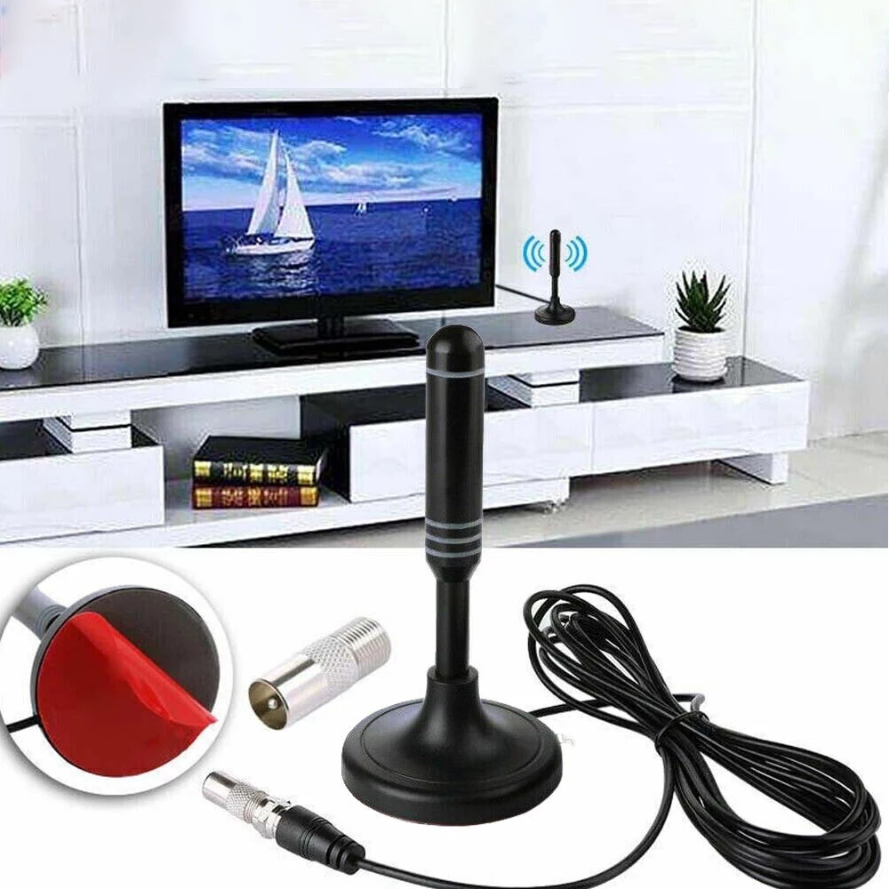 

1pc Antenna For Digital TV Indoor Signal Amplifier Antennas Long Range Free Channels Electronic Devices Outdoor HD Antenna