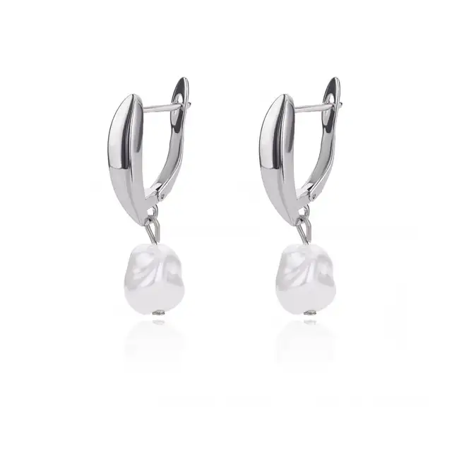 Boucles d'oreilles circulaires pour femmes, Vintage, Punk, rondes, baroques, en perles, en acier inoxydable, Clip d'oreille circulaire, bijoux cadeau Mujer