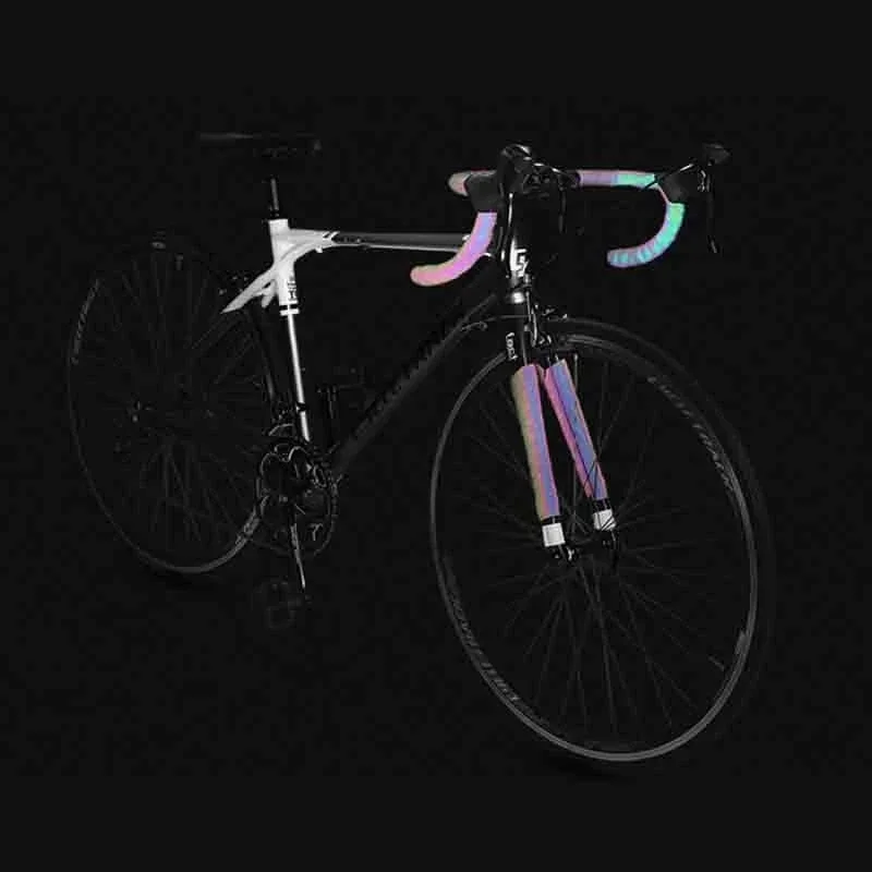 Cycling Bar Tape Road Bike Noctilucent Dazzle Handlebar Stripes Light Reflective Colorful MTB PU Leather Bicycle Fork Grip Tape