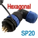 Wasserdichter Steckverbinder SP16 IP68 Kabelstecker & Buchse Männlich und Weiblich 2 3 4 5 6 7 8 9 Pin – Detail 22