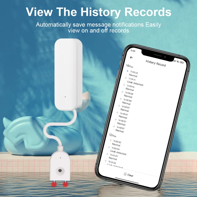 Ewelink Zigbee3.0 Water Sensor Alarm Water Leak Detector Flood Alert Overflow Security Alarm System Works With Zigbee Gateway 5