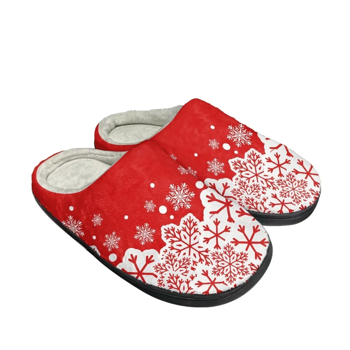 Christmas Print Winter Cozy Warm Slippers Non-slip House Couples Footwear Drop Ship Autumn Winter Bedroom Lady Cotton Slipper