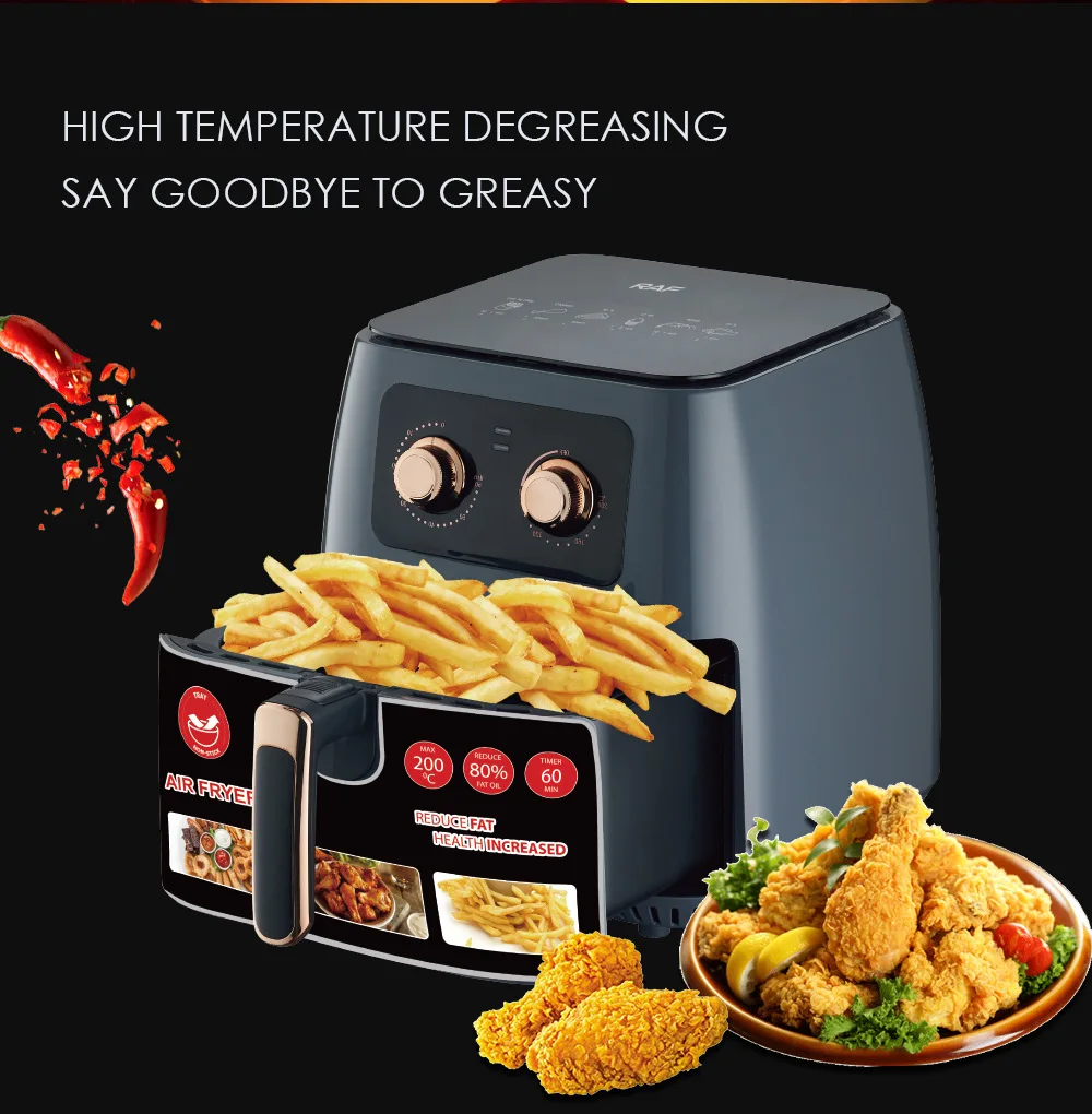 Raf Air Fryer 8 Liter Multi-Functional Intelligent 1700W Automatic Fryer