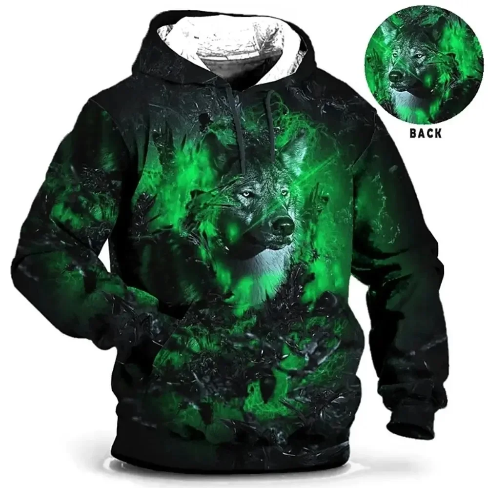 thumbnail image 1 of Sudaderas de moda para hombre, pulóveres casuales, patrón impreso en 3D, sudadera con capucha de tigre y lobo para hombre, ropa de calle de gran tamaño, ropa de otoño para hombre, 1 of 5