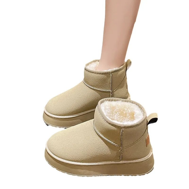 Comfortable Warm Snow Boots Thick Sole Increased Waterproof Large-sized Ankle Boots Women 2023 Winter Plush Non slip cotton shoe