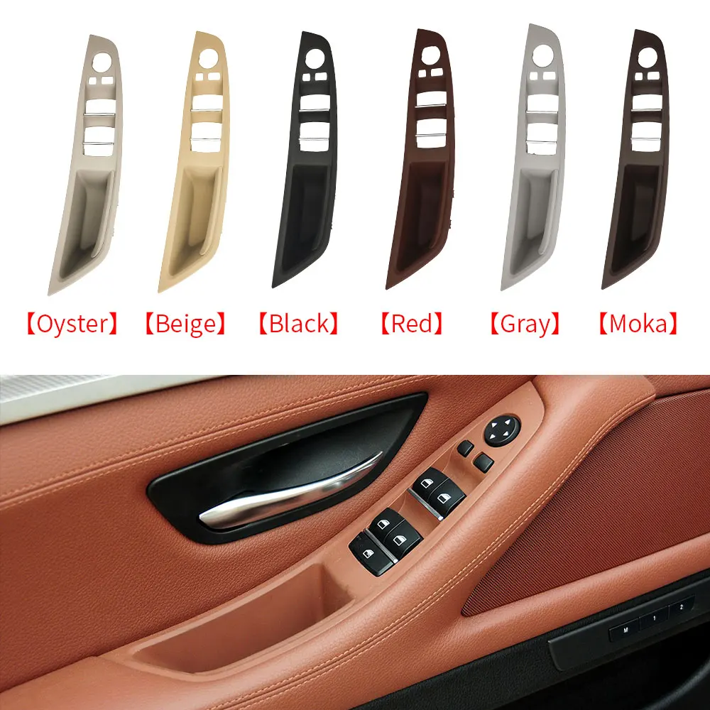 For BMW F10 F11 Car Left Inner Handle Interior Door Panel Driver's Window Switch Frame Storage Box for BMW 5 Series 520 528 535 car door assist handle car door panel cover