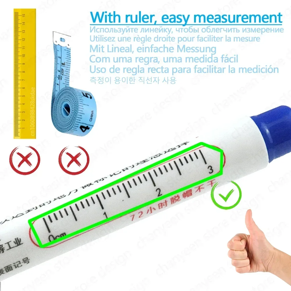 4-80Pcs 2cm Waterproof Long Head Markers Deep Hole Marker Pen for Metal Carpenter Red/Black/Blue/Green Ink Woodworking Tools white marker pens color marker pens pen marker marker pens