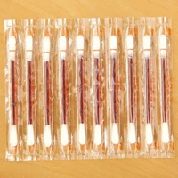 50/10PCS Multifunction Disinfected Stick Make Up Wood Iodine Disposable Medical Double Cotton Swab Makeup Portable Bar 2