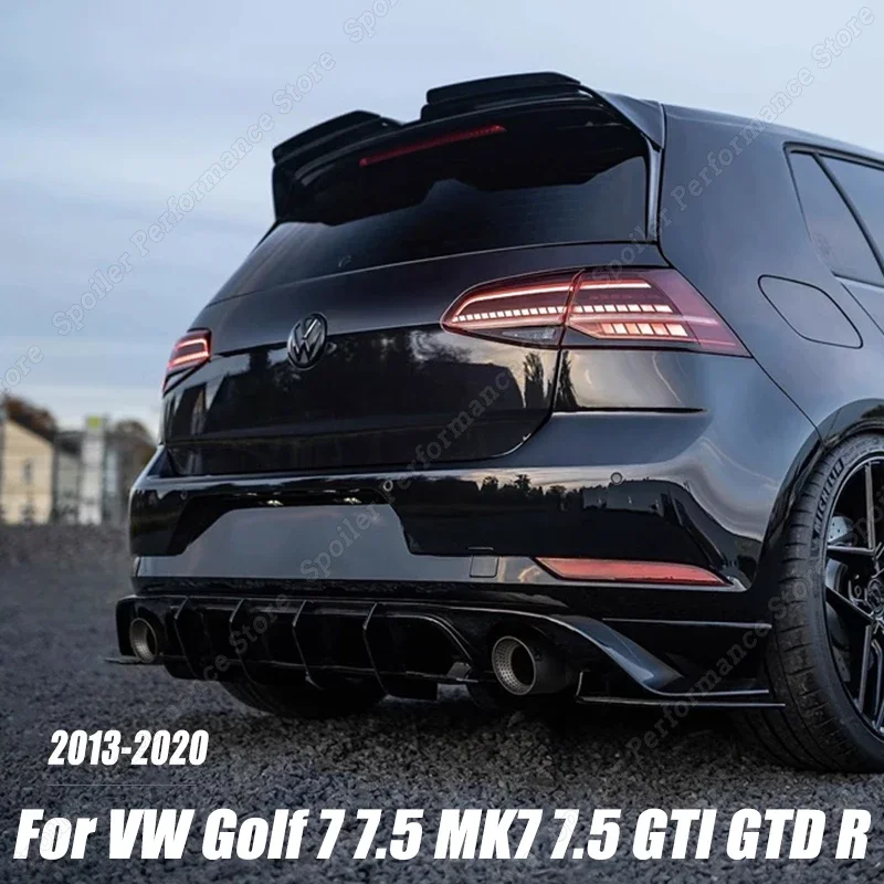 Per Oettinger Style Car Rear Trunk Roof Spoiler Wing Extensions Flaps Per Vw Golf 7 7.5 Mk7 7.5 Gti Gtd R 2013-2020 Accessori