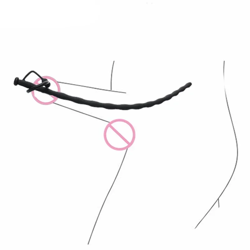 Silicone Hollow Urethral Catheter Urethral Dilator Adult Sex Toy For Men