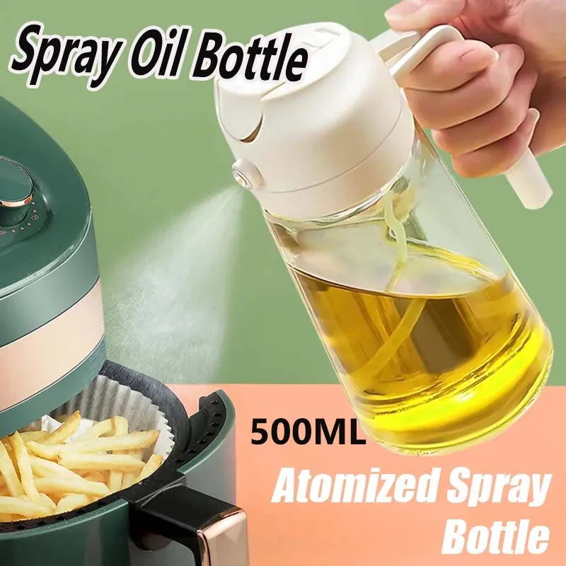 2 in 1 Pour Spray Sprayer Household Kitchen Oils Spray Cooking Olive Oil Dispenser Oil Baking Vinegar Soy Sauce Container