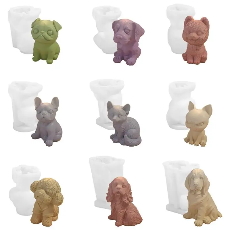 4 Stampi In Silicone Per Resina A Forma Di Gatto 3D – Posizioni Diverse – Per Sapone, Candele, Gesso - 5