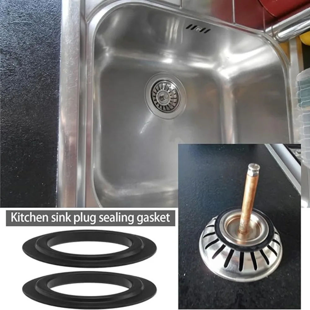 5pcs Basket Strainer Plug Gasket Rubber Seal Replacement Parts Sink Plug Pad For 78 79 80 82 83mm Kitchen Bathroom Sink Filter sink filter kitchen sink filter sink strainer kitchen sink strainer washbasin plug washbasin leak plug rubber gasket sink hole cover