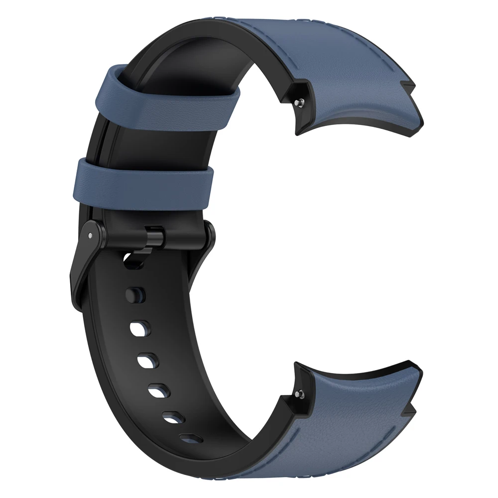 Elegant Leather and Silicone Watch Strap - Premium Replacement Band Bracelet Belt