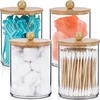 1/2/4 Pieces Qtip Holder Dispenser Bathroom Organizer for Swab,Dental Floss Sticks Holder, Makeup Organizer Round Pads Organizer 1