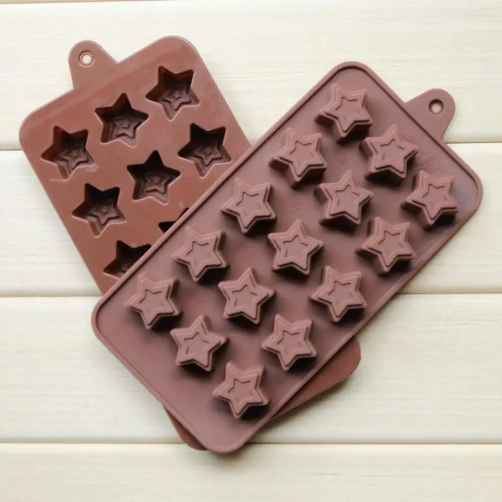 15 Cavity Star Shaped Silicone Mold DIY Tool for Chocolate Ice Cube Home Kitchen Baking Mold