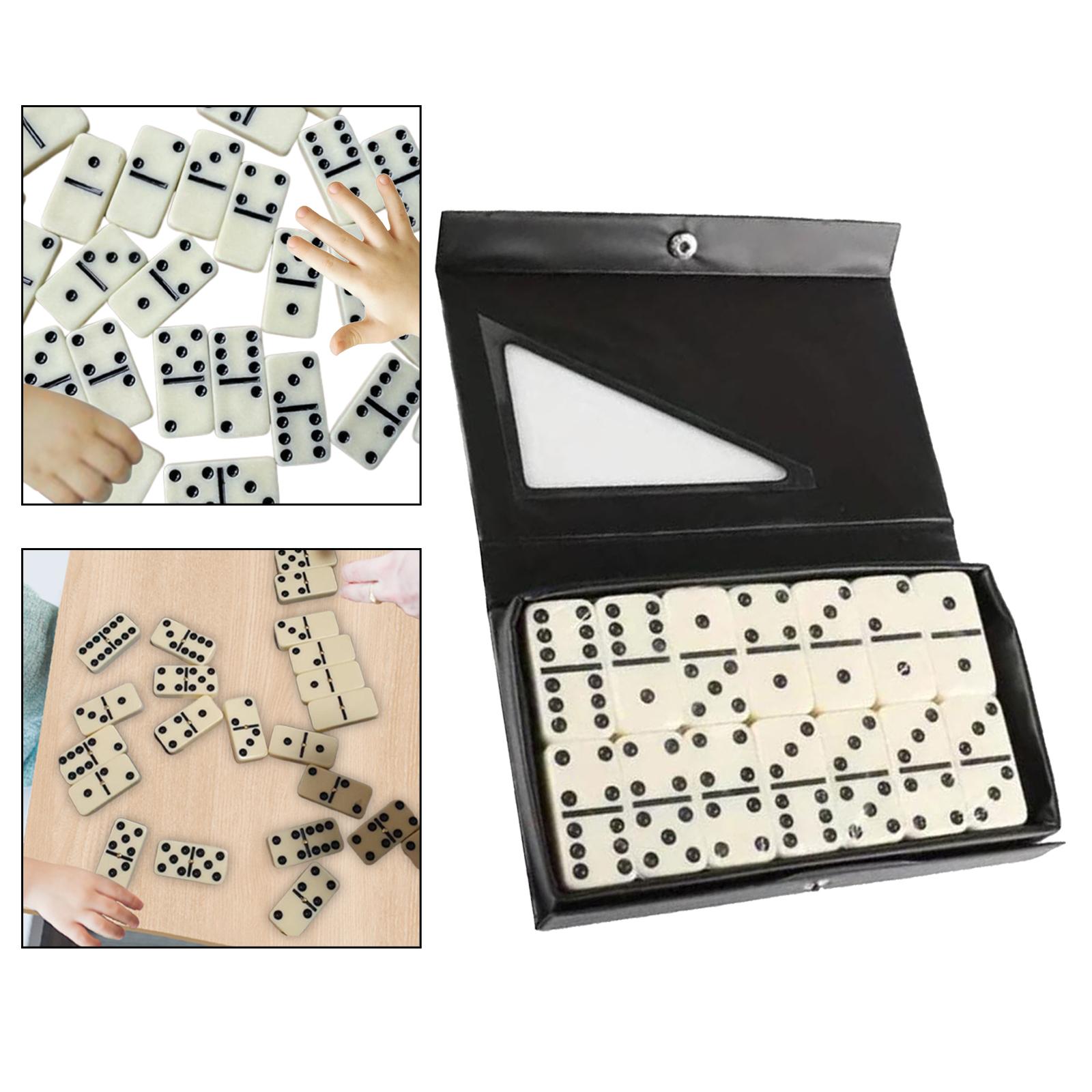 Double Six Domino Set Adults Kids Aged 8 28 Dominoes in Portable Case for Party