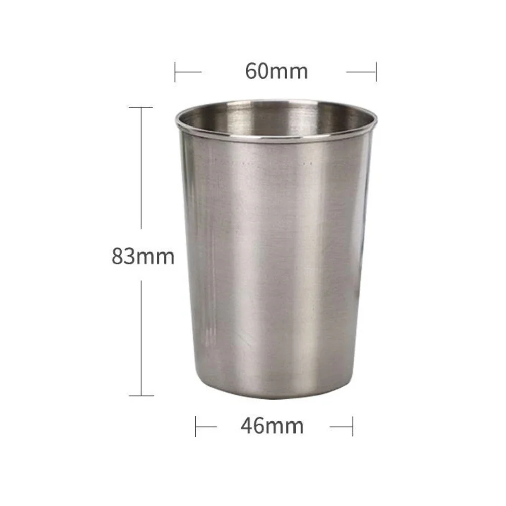 

100pcs 180ml Drinking Stainless Steel Cups Water Wine Beer Whiskey Mugs Outdoor Travel Cup Copas De Acero Inoxidable