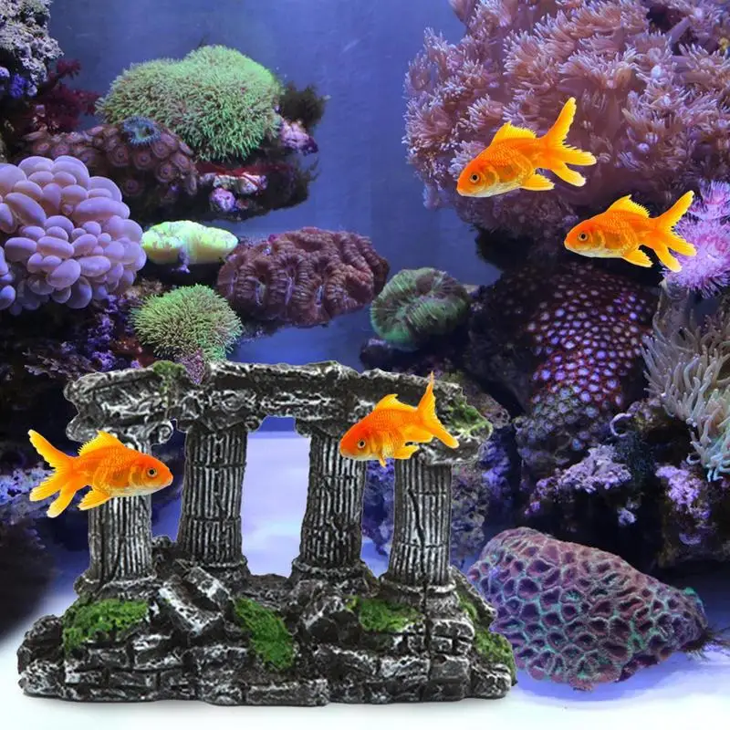 Fish Tank Decorations Vintage Roman Column 4