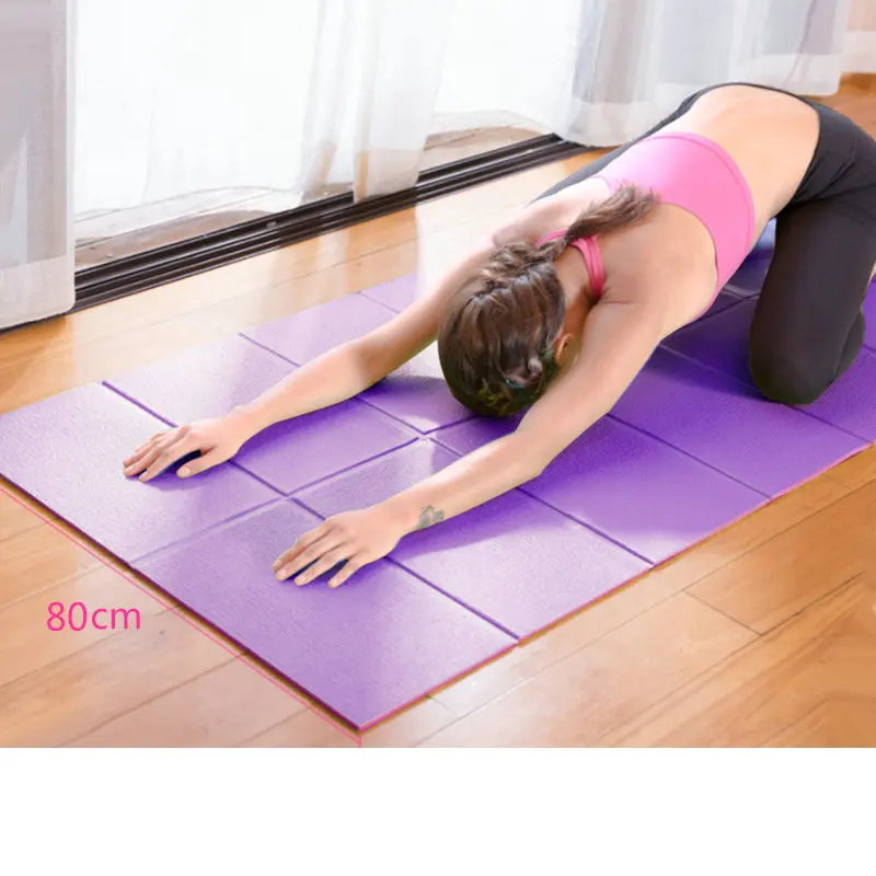 

Folding Yoga Mat Widened and Thickened Nap Mat for Students Easy to Carry for Lunch Break Fitness Mat Non-slip PVC 8mm