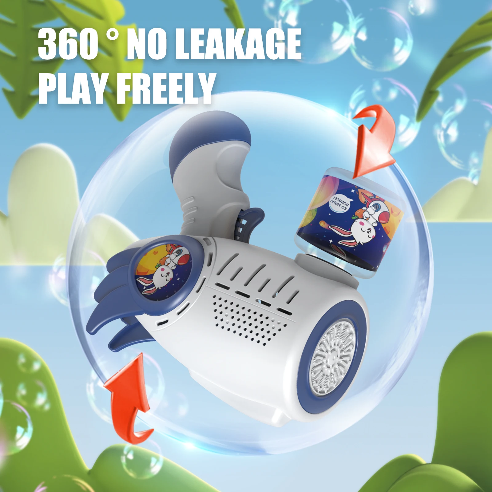 Cartoon Shape Fully Automatic Continuous Foaming Handheld Electric Bubble Gun (Battery And Bubble Liquid Not Included) 5