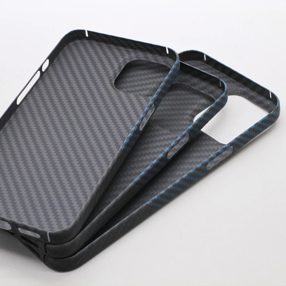 Amstar Dual Color Real Carbon Fiber Phone Case for iPhone 13 Pro Max 13 Mini Premium Ultra-thin Anti-drop Aramid Fiber Cover