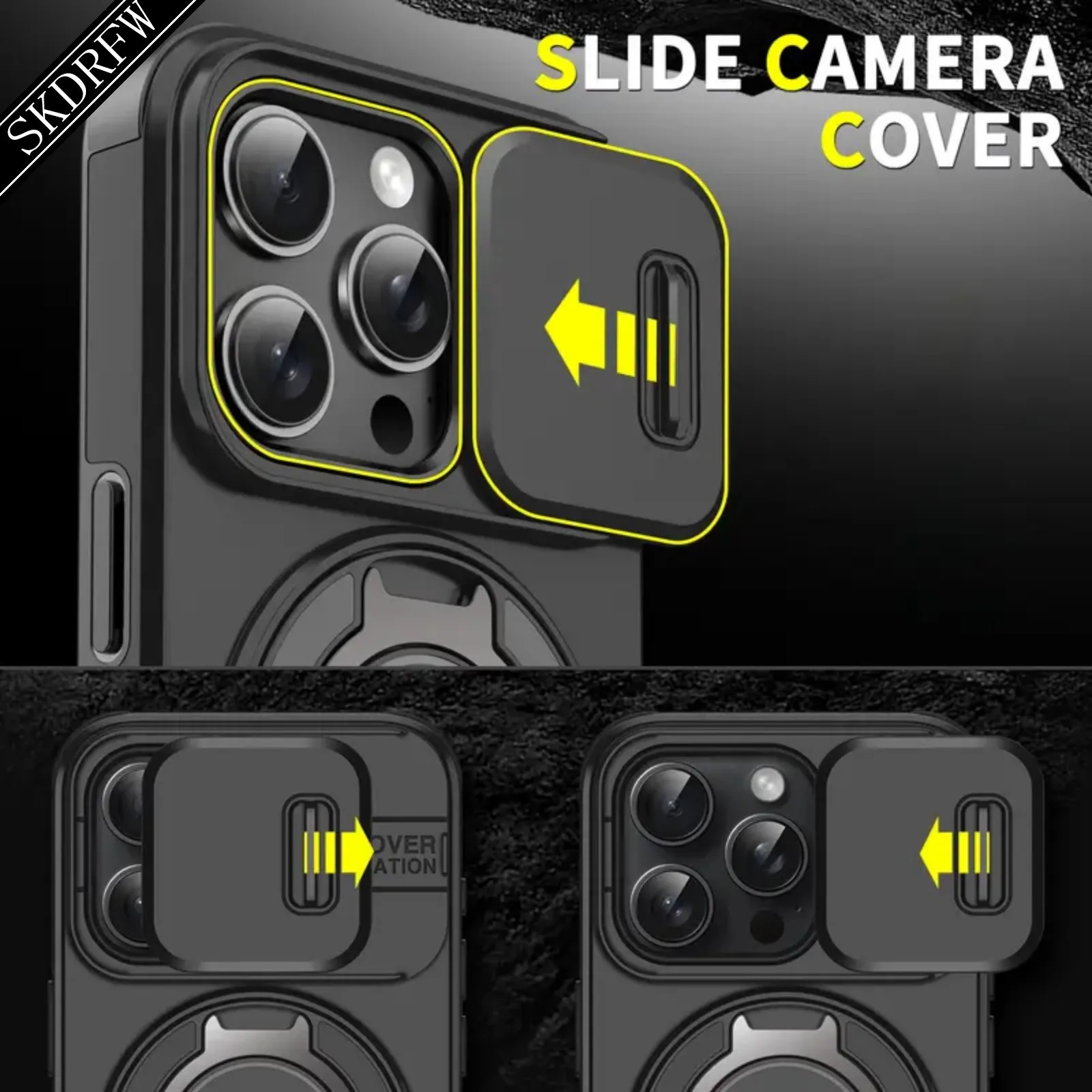 360-Degree Rotating Ring & Magnetic Suction Stand Phone Case