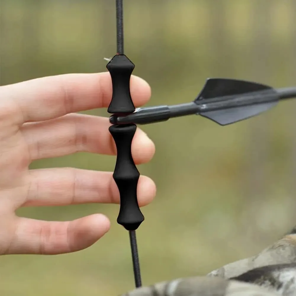 Durable Archery Bow String with Finger Savers for Recurve and Longbow Hunting & Target Practice